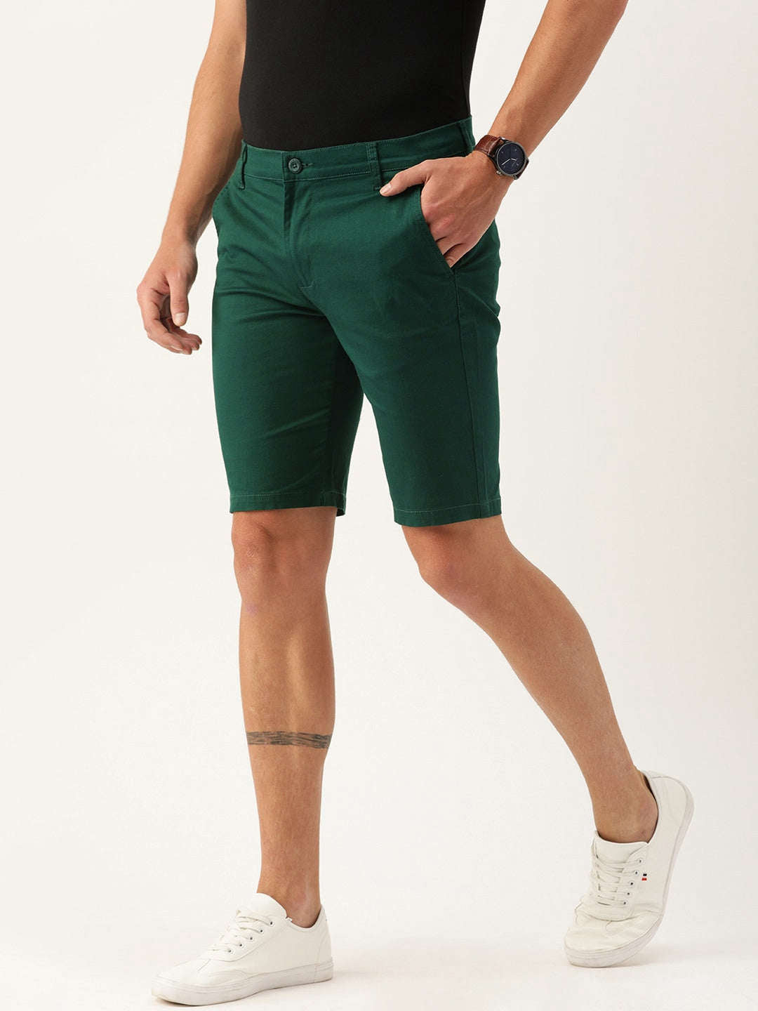 Shop Men Solid Casual Short Online.