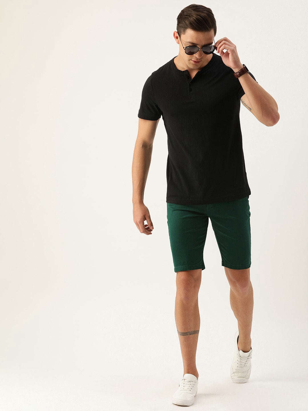 Shop Men Solid Casual Short Online.