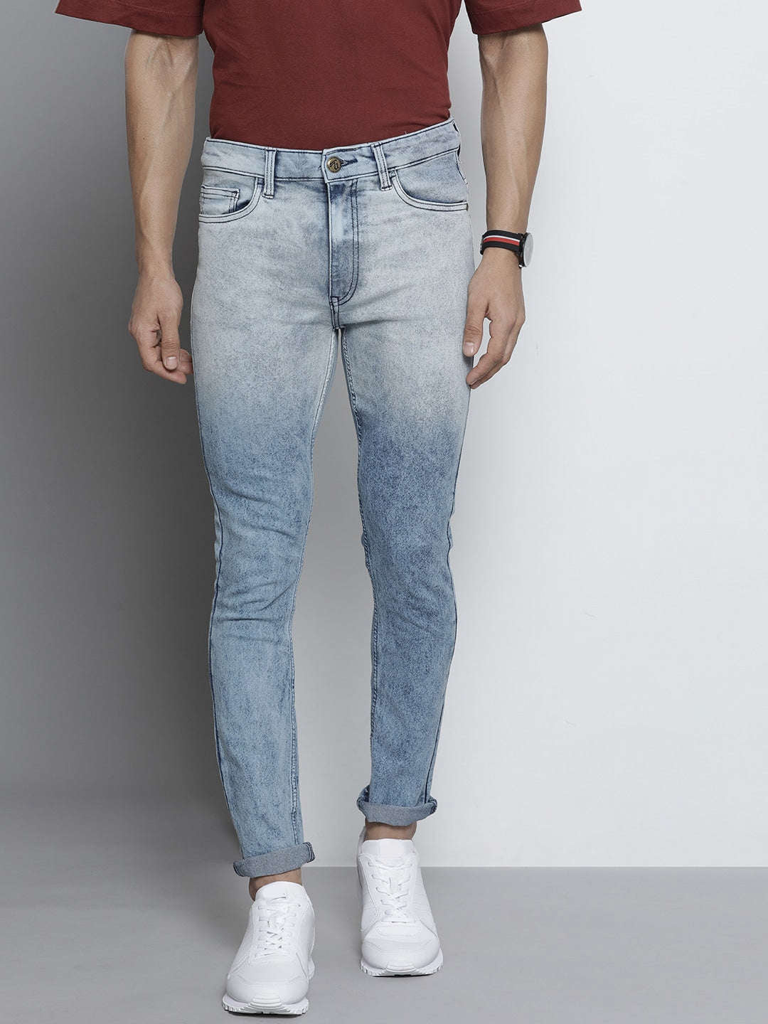 Shop Men Colorblocked Jeans Online.