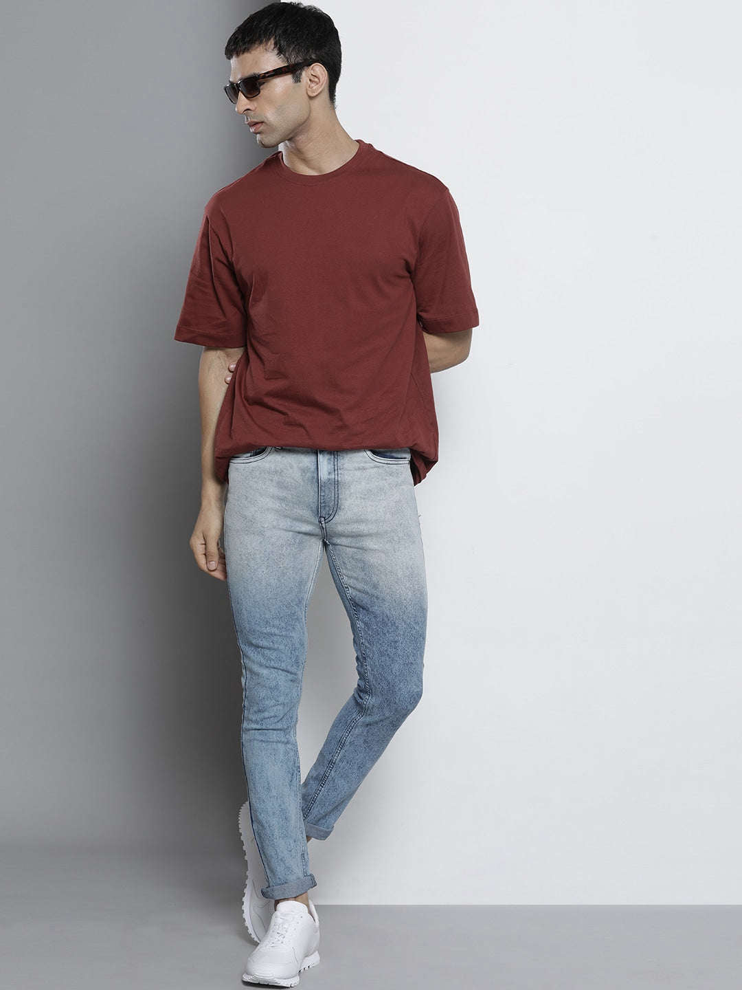 Shop Men Colorblocked Jeans Online.