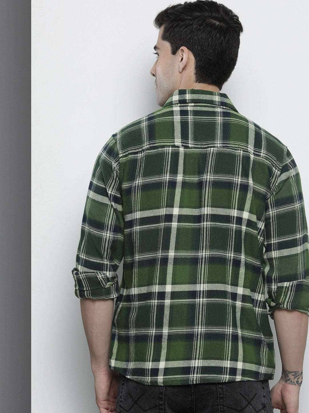 Shop Men Checked Overshirt Online.