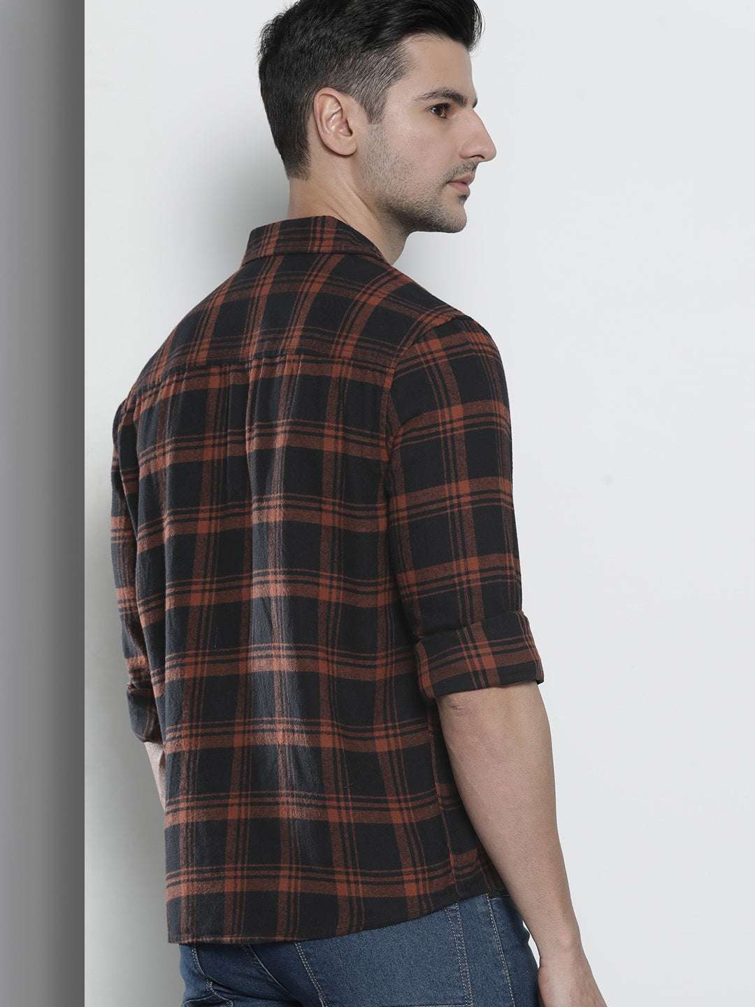 Shop Men Checked Overshirt Online.