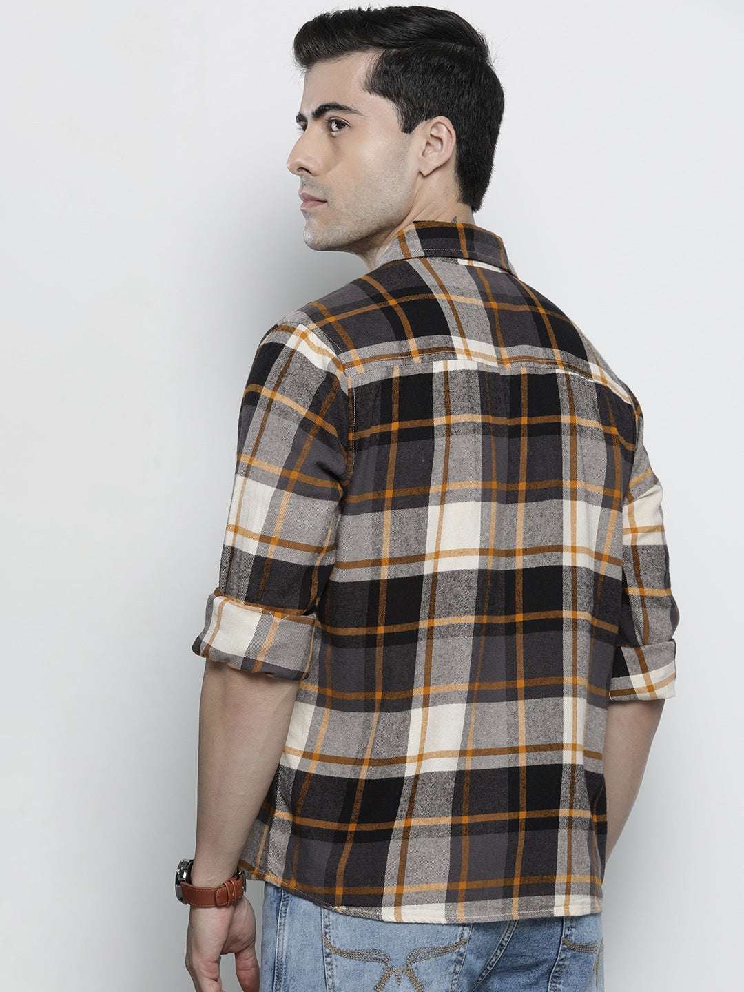 Shop Men Checked Overshirt Online.