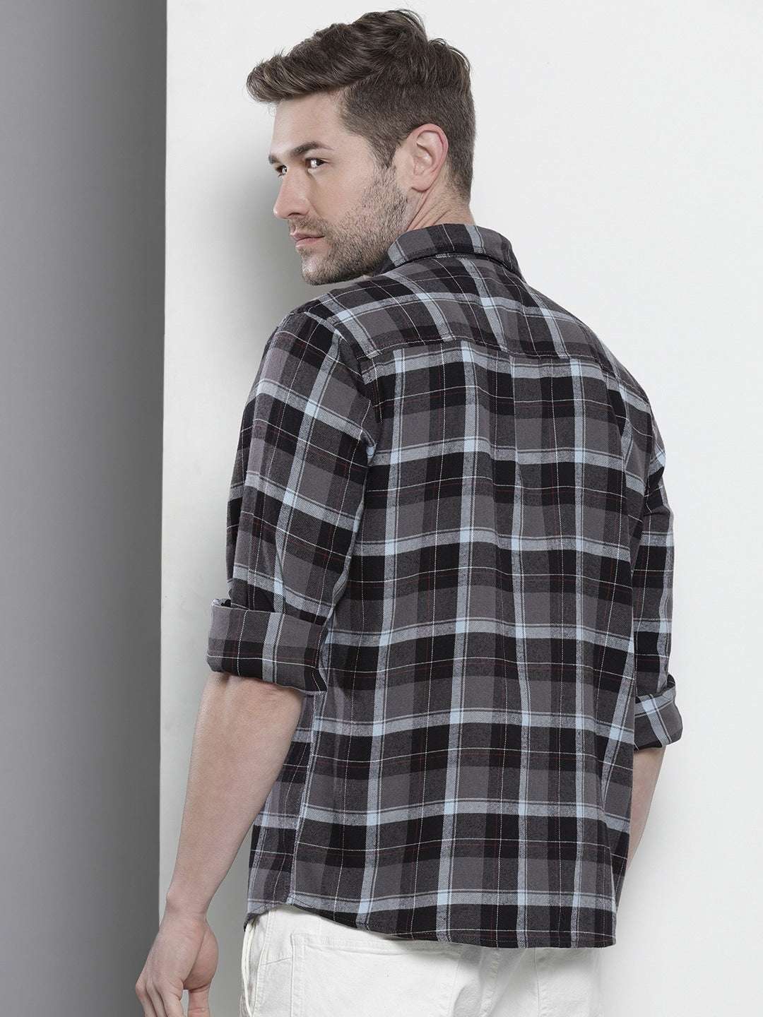 Shop Men Checked Overshirt Online.