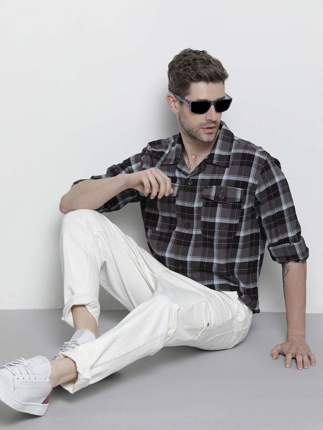 Shop Men Checked Overshirt Online.