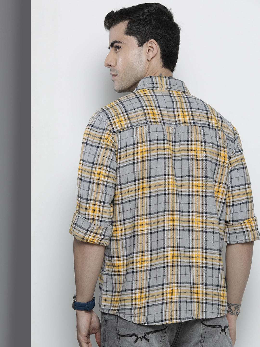 Shop Men Checked Overshirt Online.