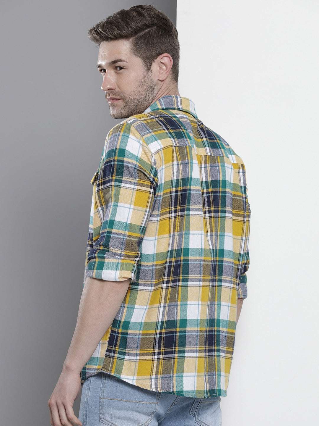 Shop Men Checked Overshirt Online.