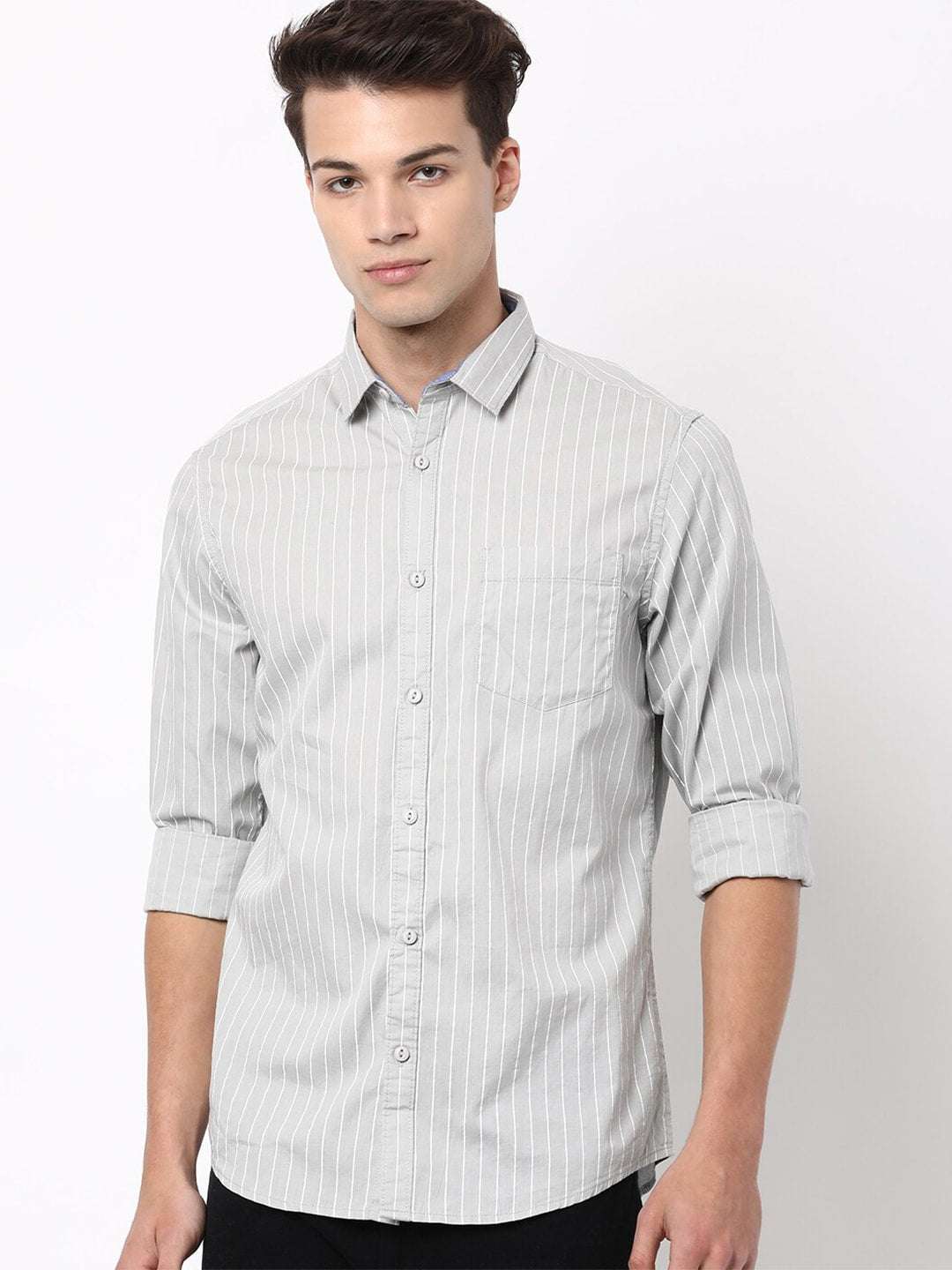 Shop Men Casual Striped Shirt Online.