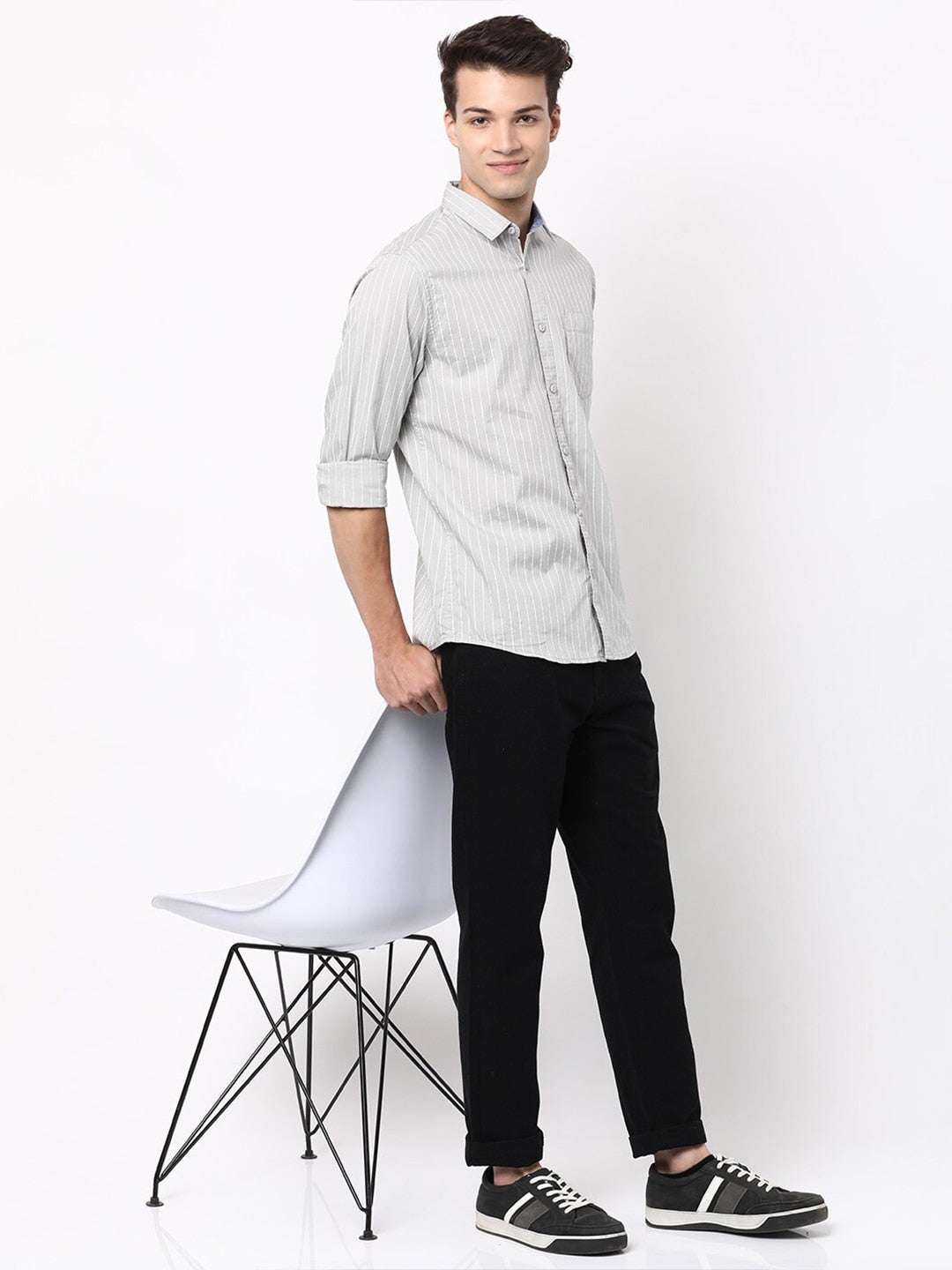 Shop Men Casual Striped Shirt Online.