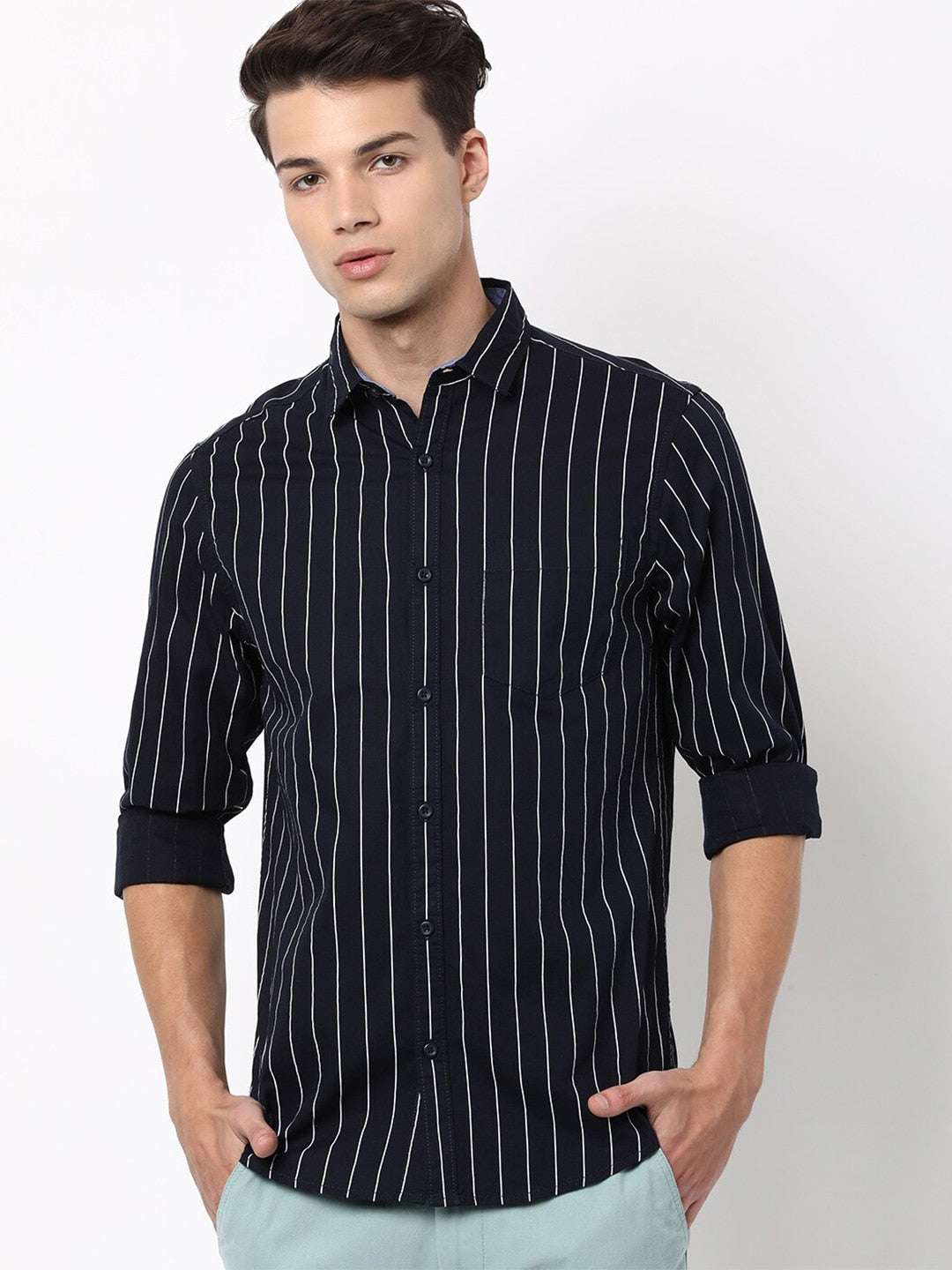 Shop Men Striped Shirt Online.