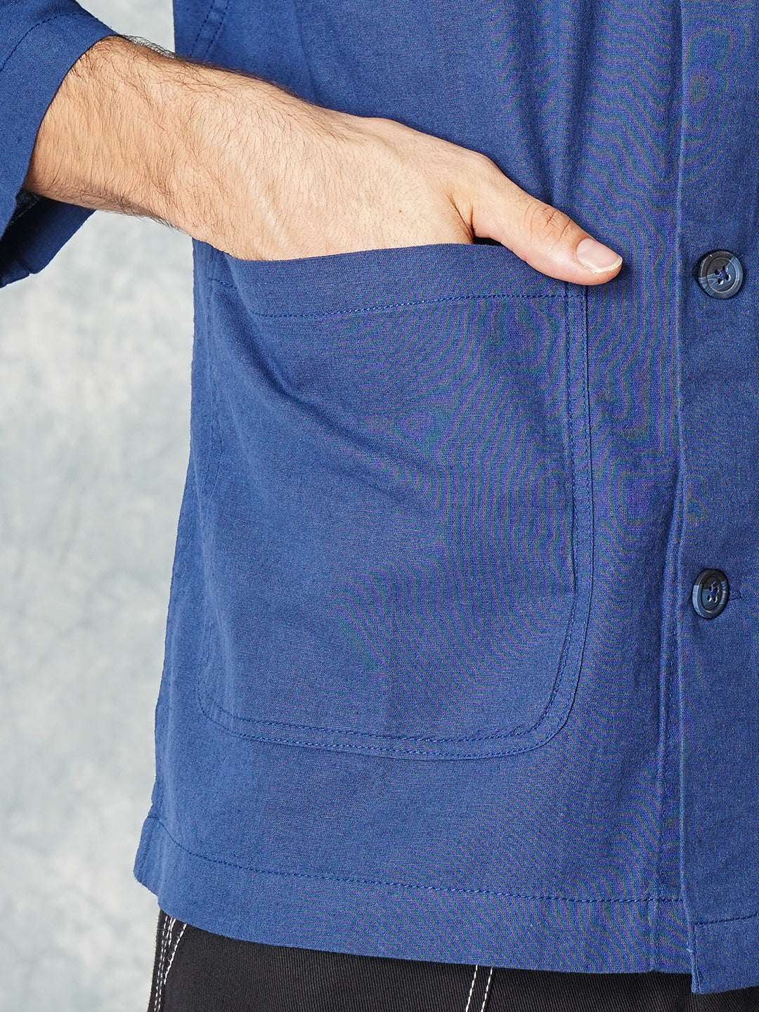 Shop Men Linen Overshirt Online.