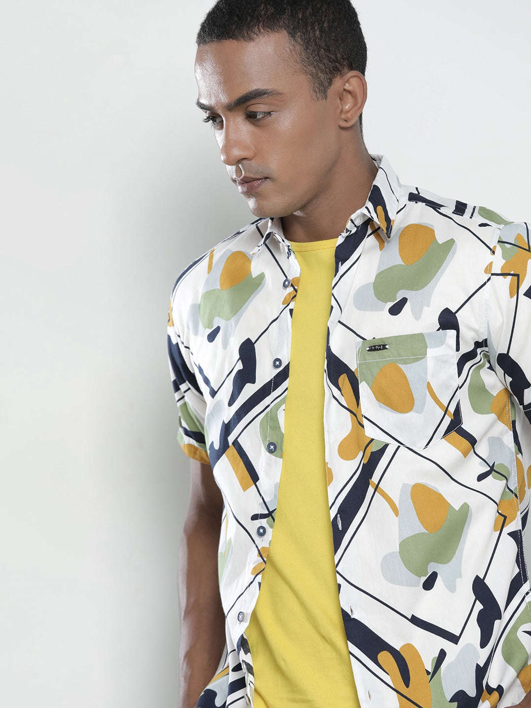 Shop Men Abstract Casual Shirt Online.