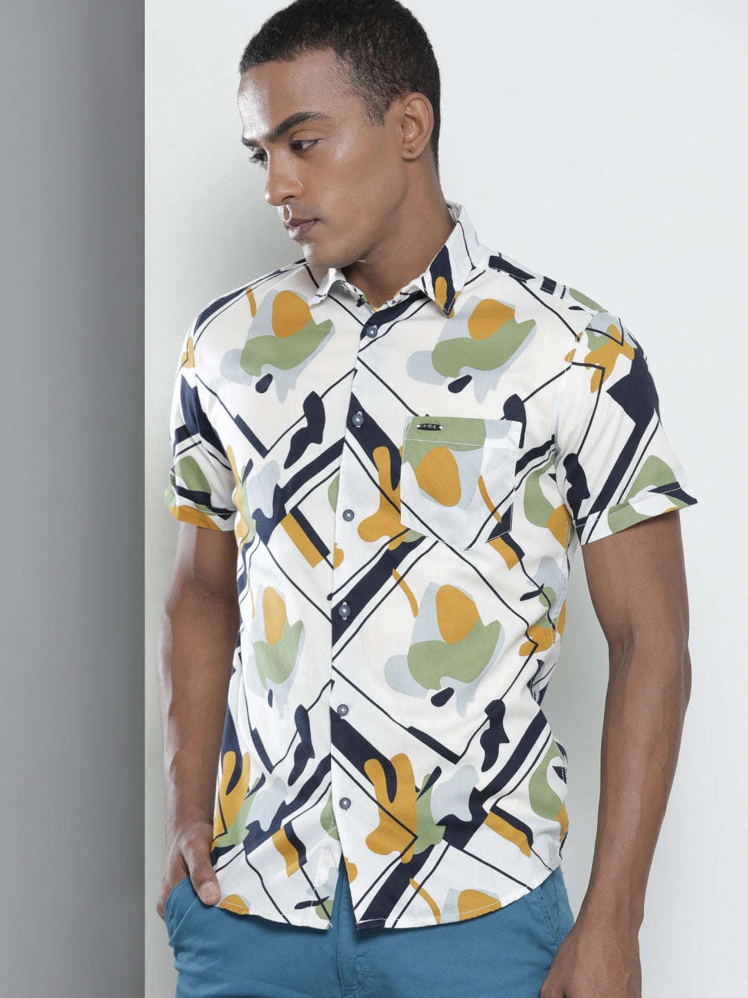 Shop Men Abstract Casual Shirt Online.