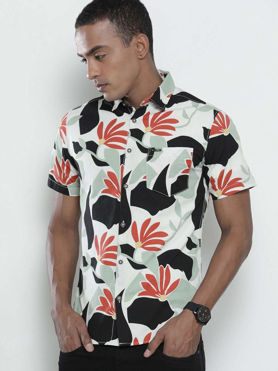 Shop Men Floral Resortwear Shirt Online.