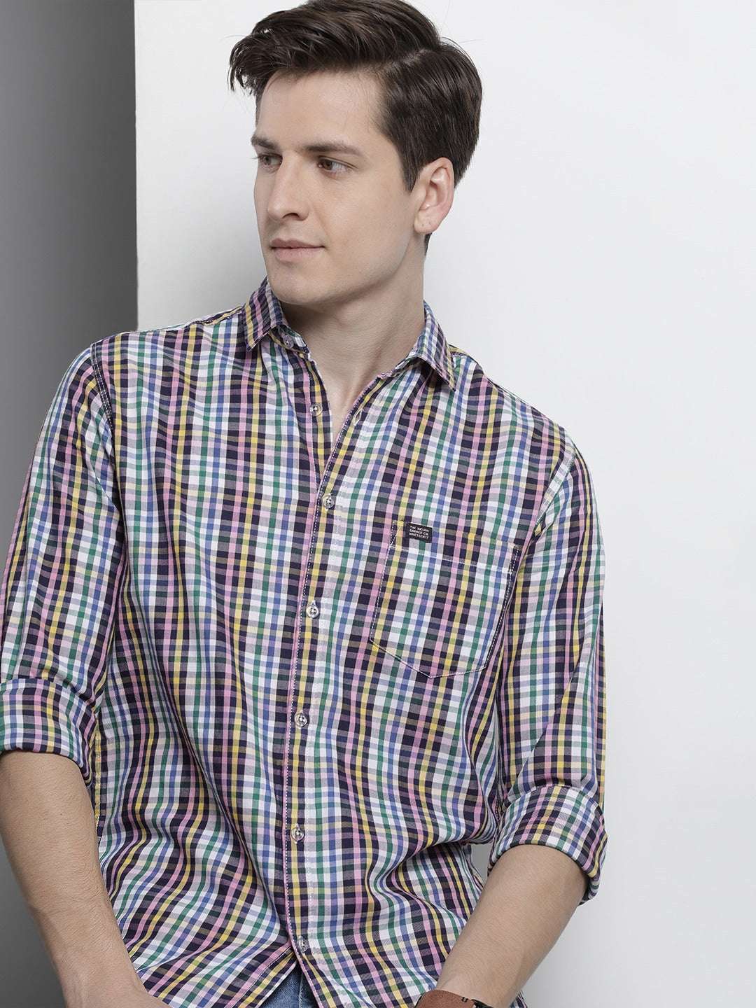 Shop Men Checked Shirt Online.