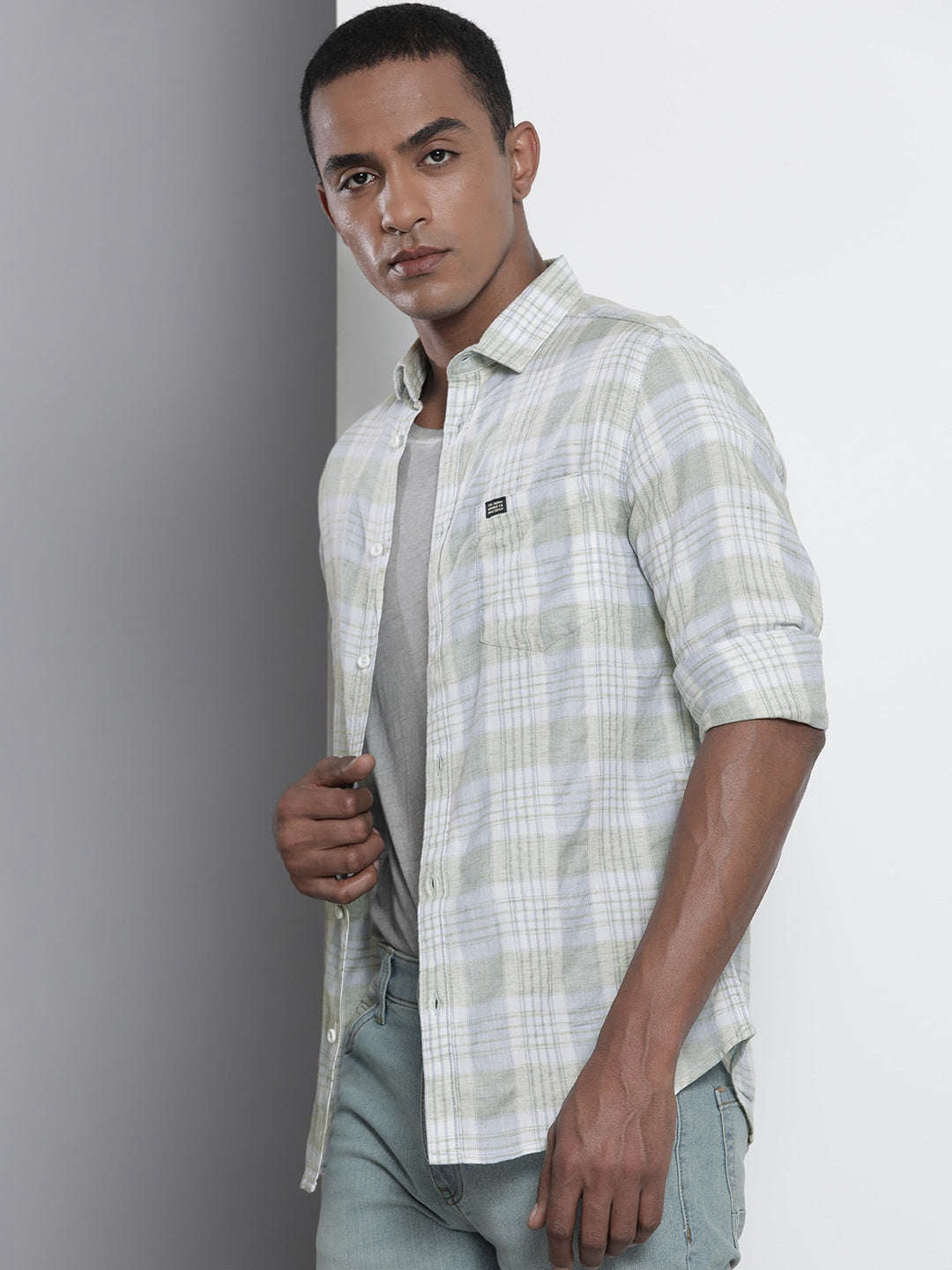 Shop Men Checked Shirt Online.