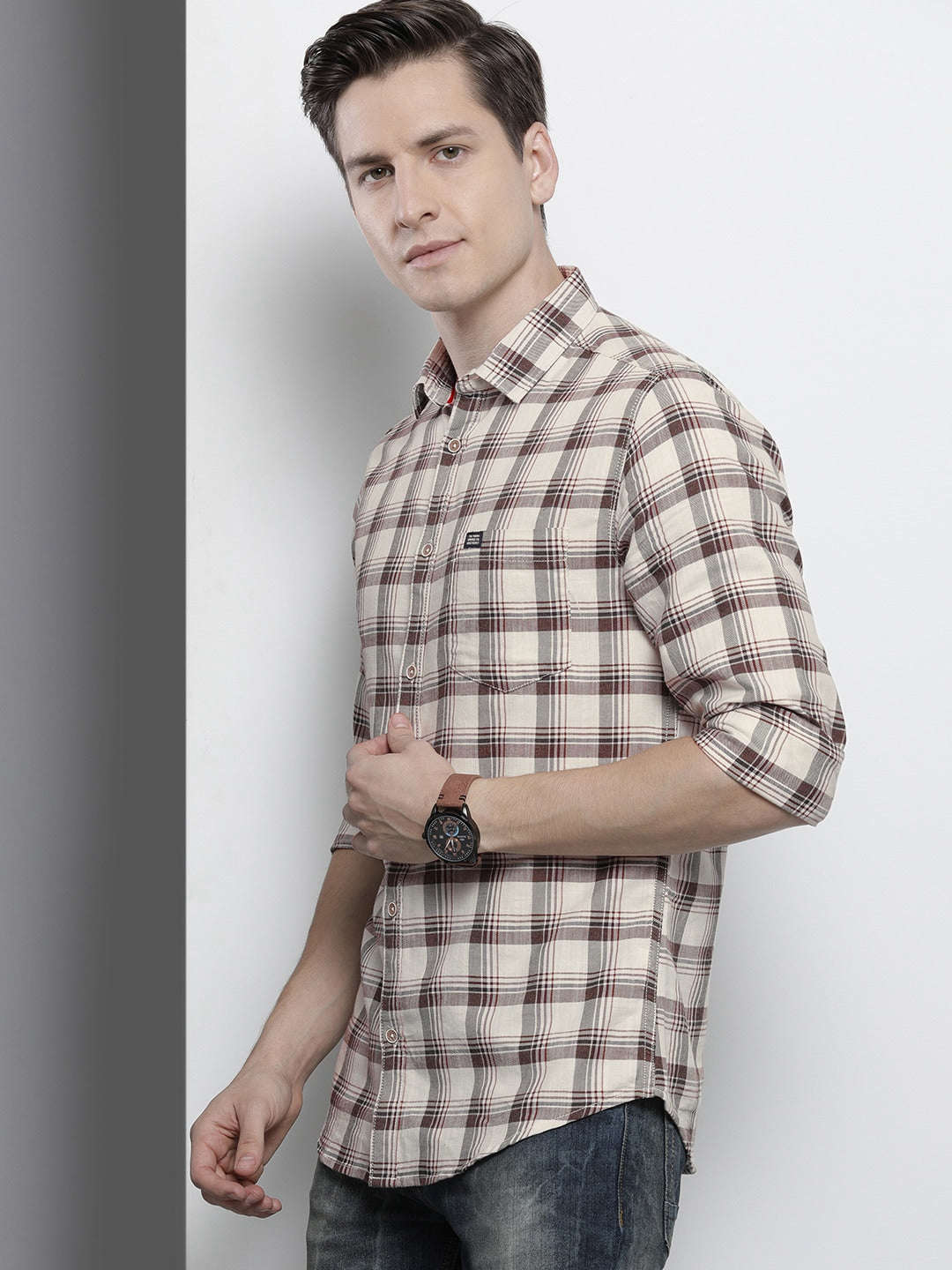 Shop Men Checked Shirt Online.