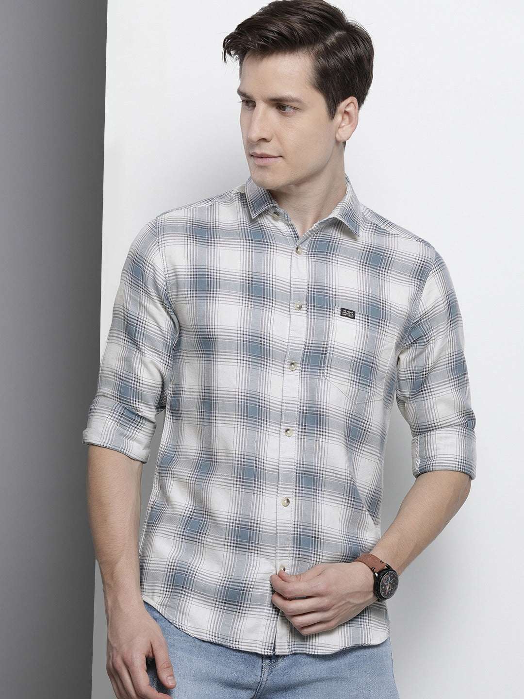 Shop Men Checked Shirt Online.