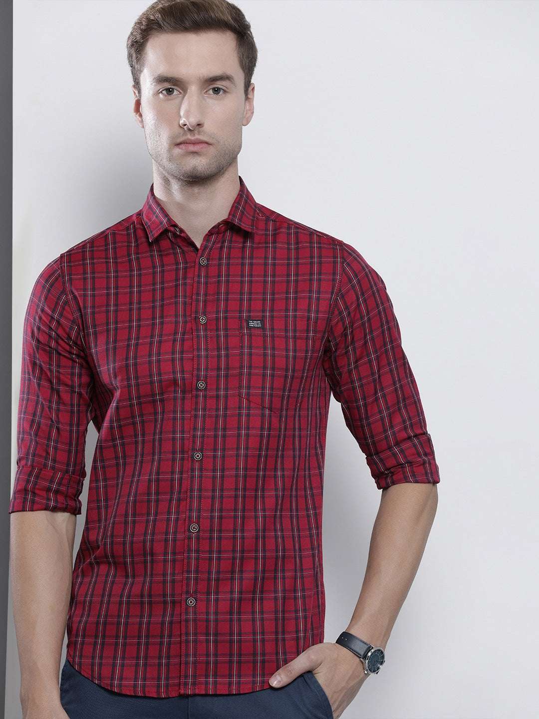 Shop Men Checked Shirt Online.