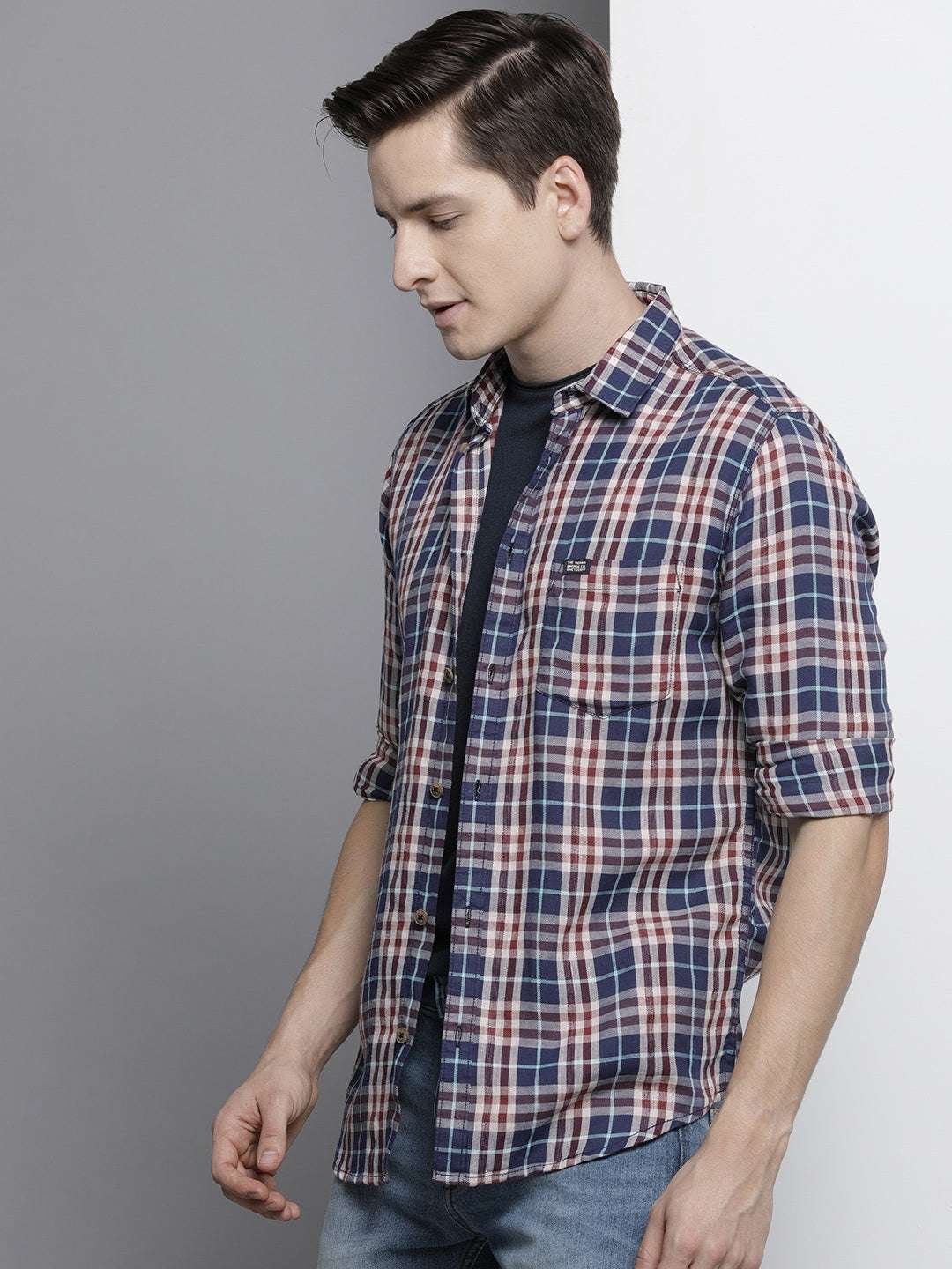 Shop Men Checked Shirt Online.