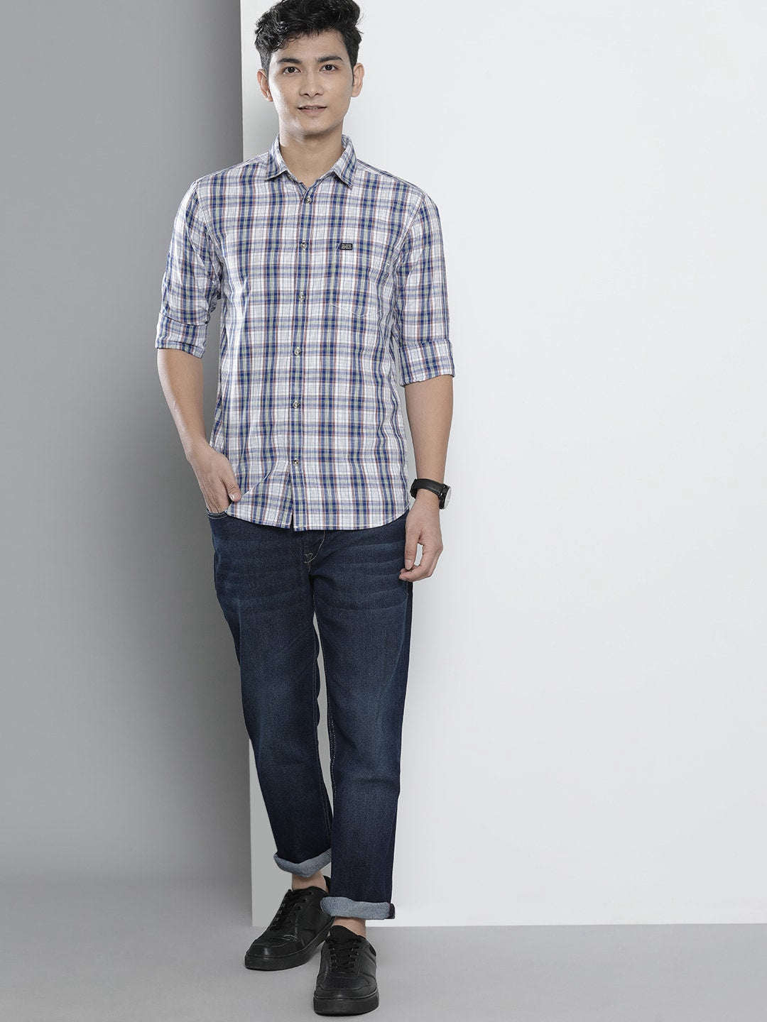 Shop Men Checked Shirt Online.