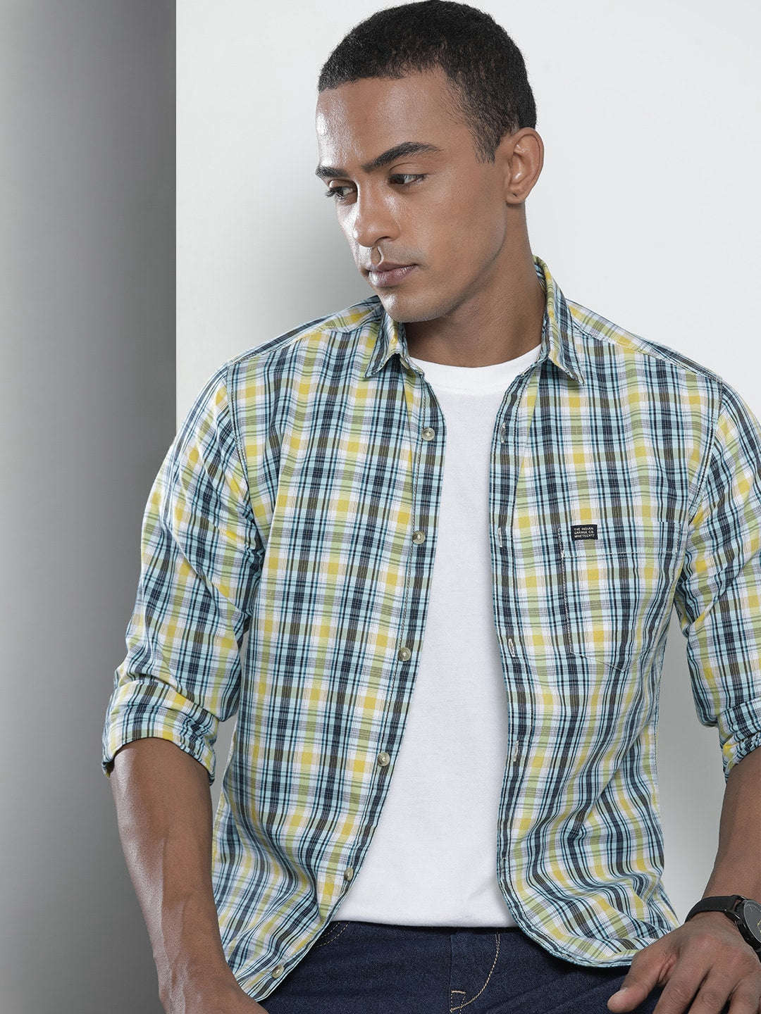 Shop Men Checked Shirt Online.