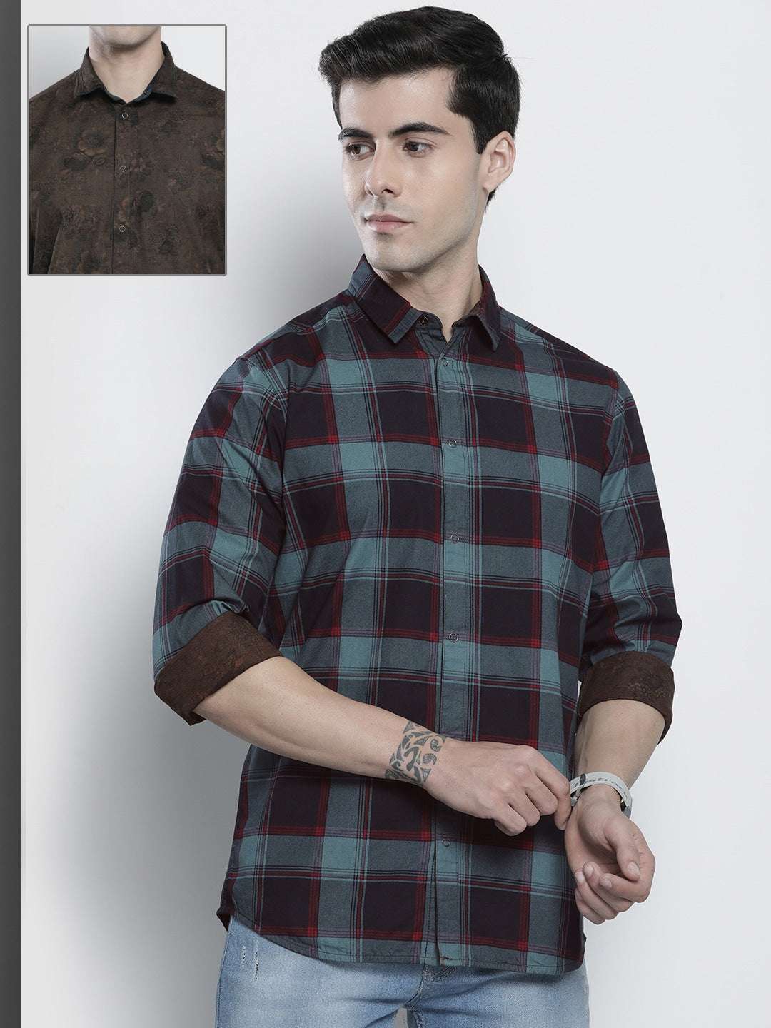 Shop Men Checked Shirt Online.