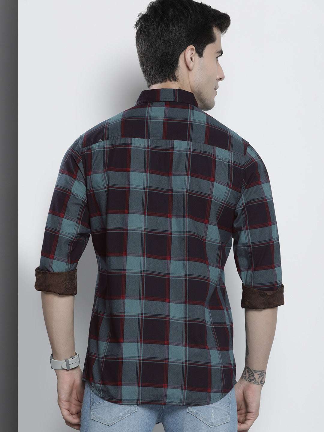 Shop Men Checked Shirt Online.