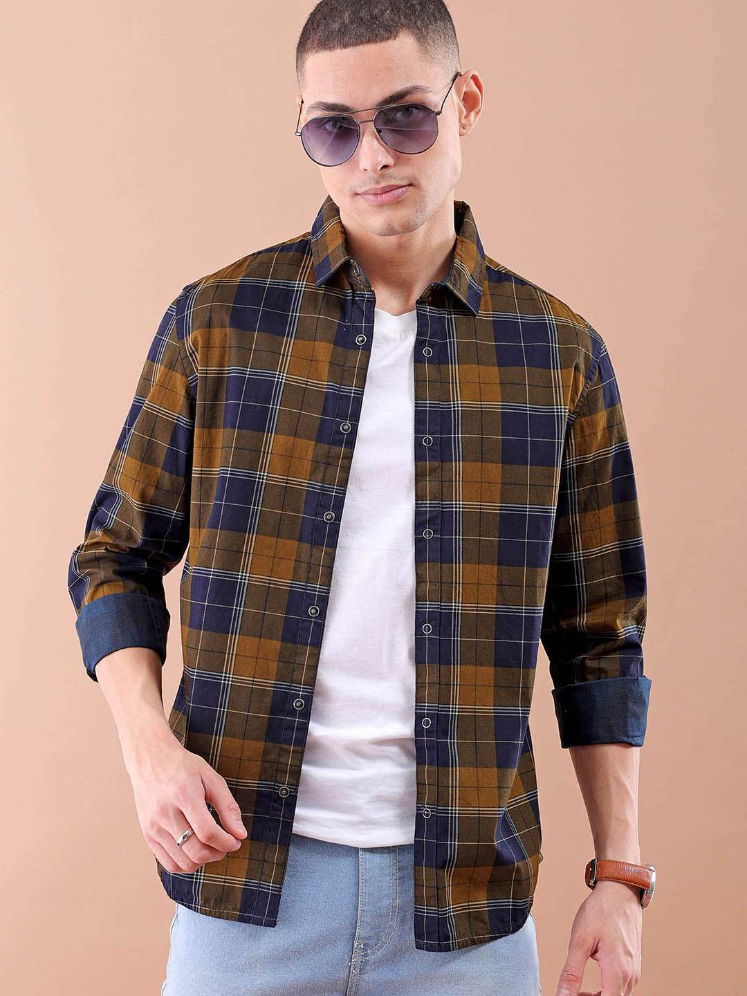 Shop Men Checked Shirt Online.