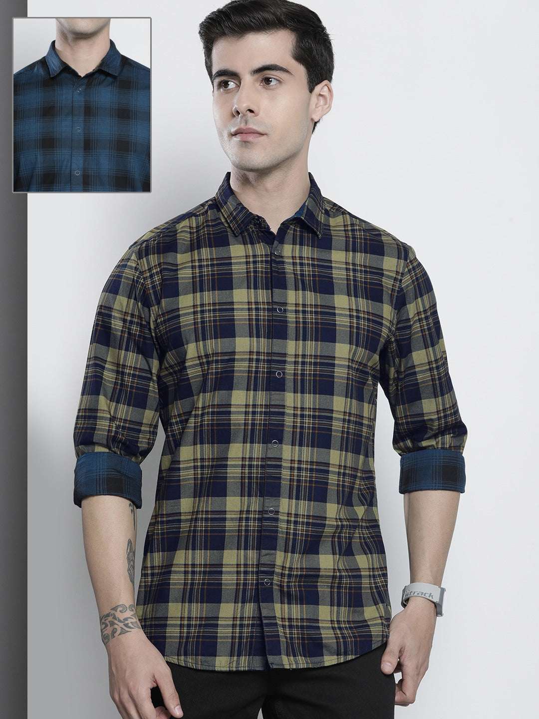 Shop Men Checked Shirt Online.