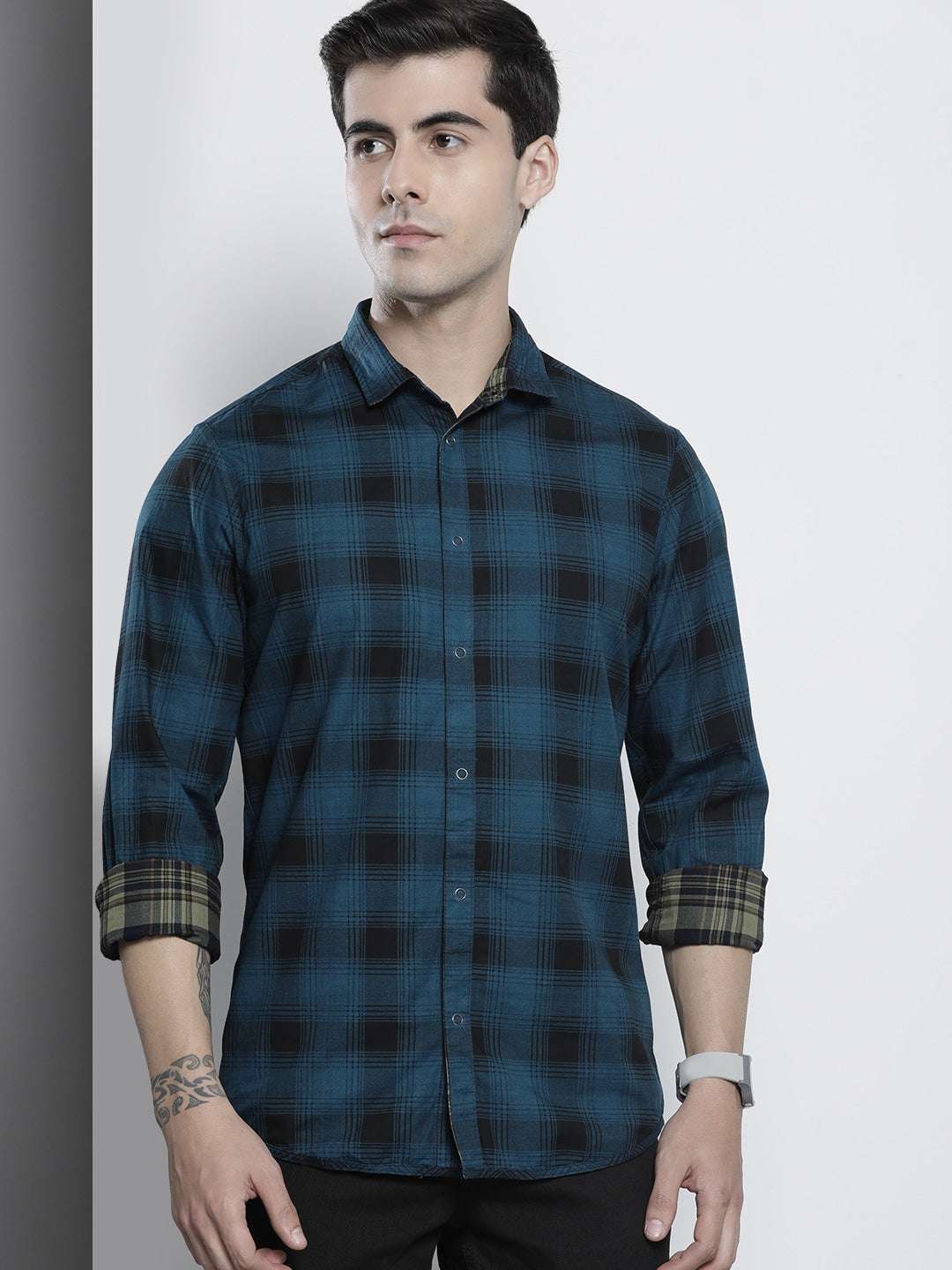 Shop Men Checked Shirt Online.