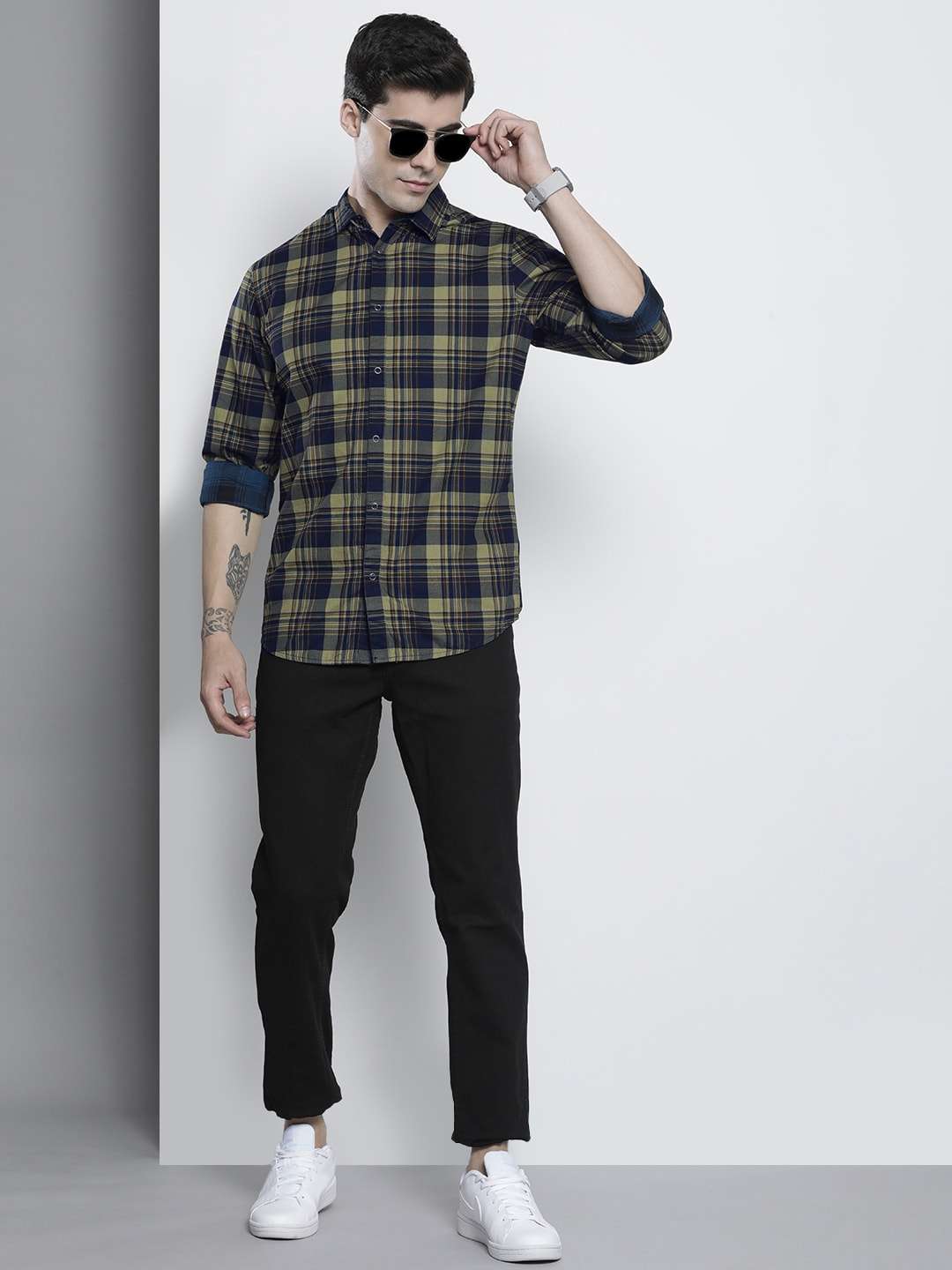 Shop Men Checked Shirt Online.