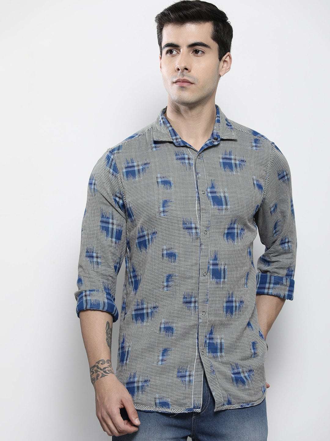 Shop Men Checked Shirt Online.