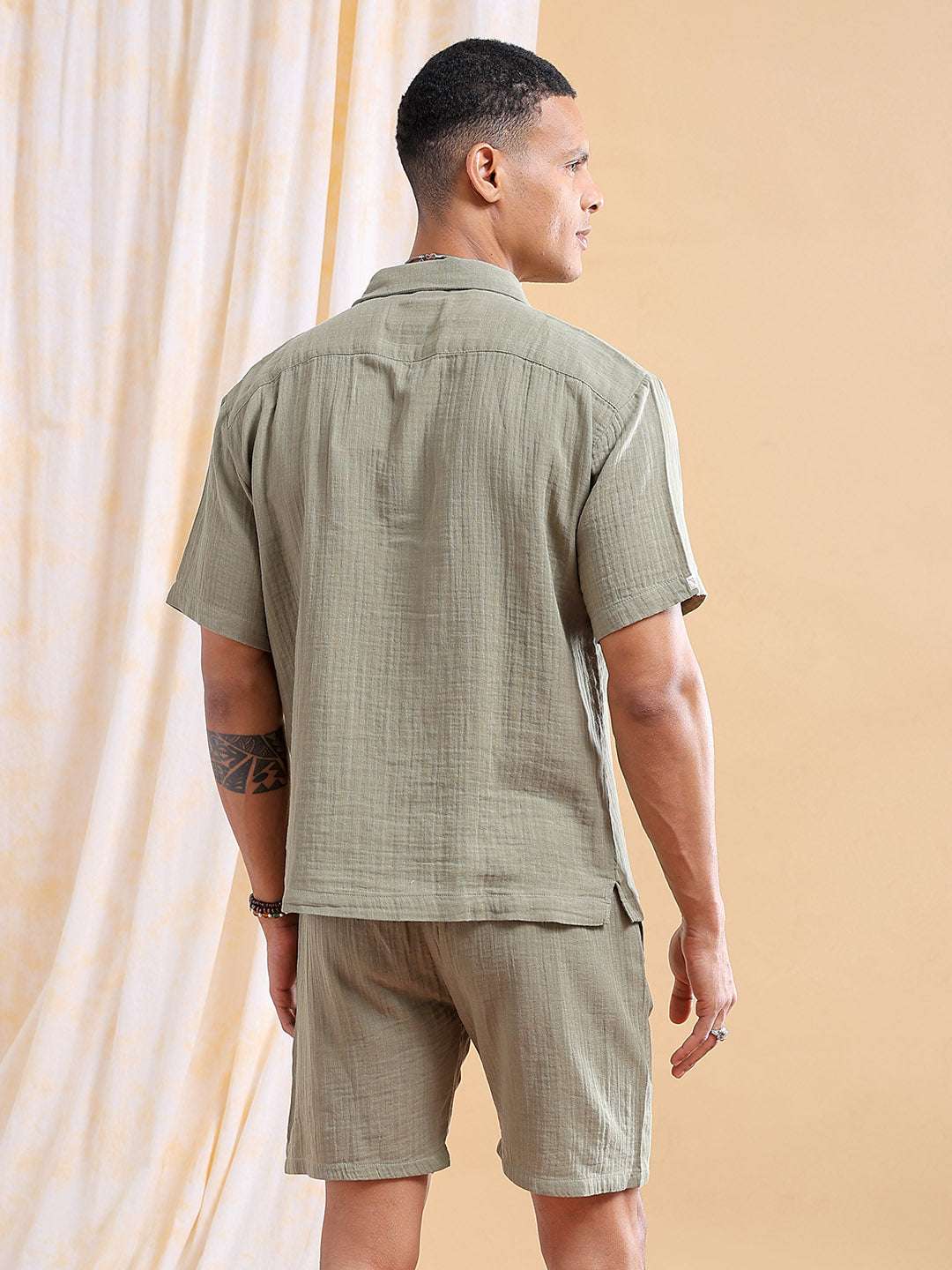 Shop Men Solid Co-Ords Online.