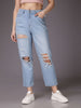 Shop Women Straight Fit Jeans Online.