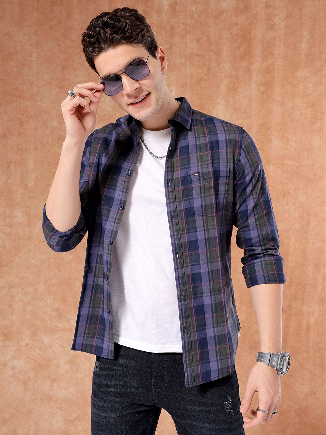 Shop Men Checked Shirt Online.