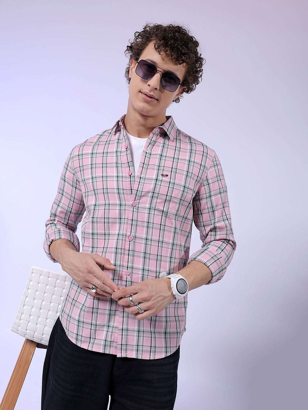 Shop Men Checked Shirt Online.