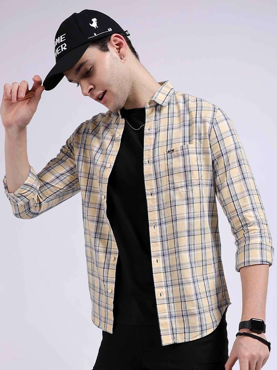 Shop Men Checked Shirt Online.