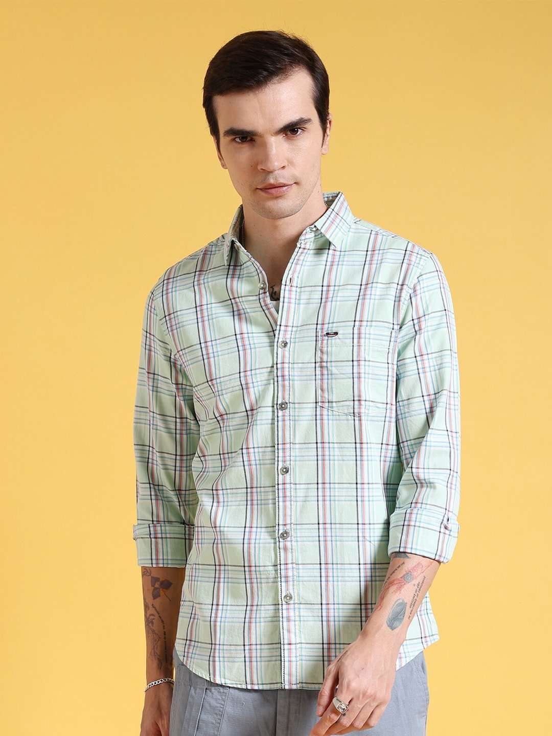 Shop Men Checked Shirt Online.