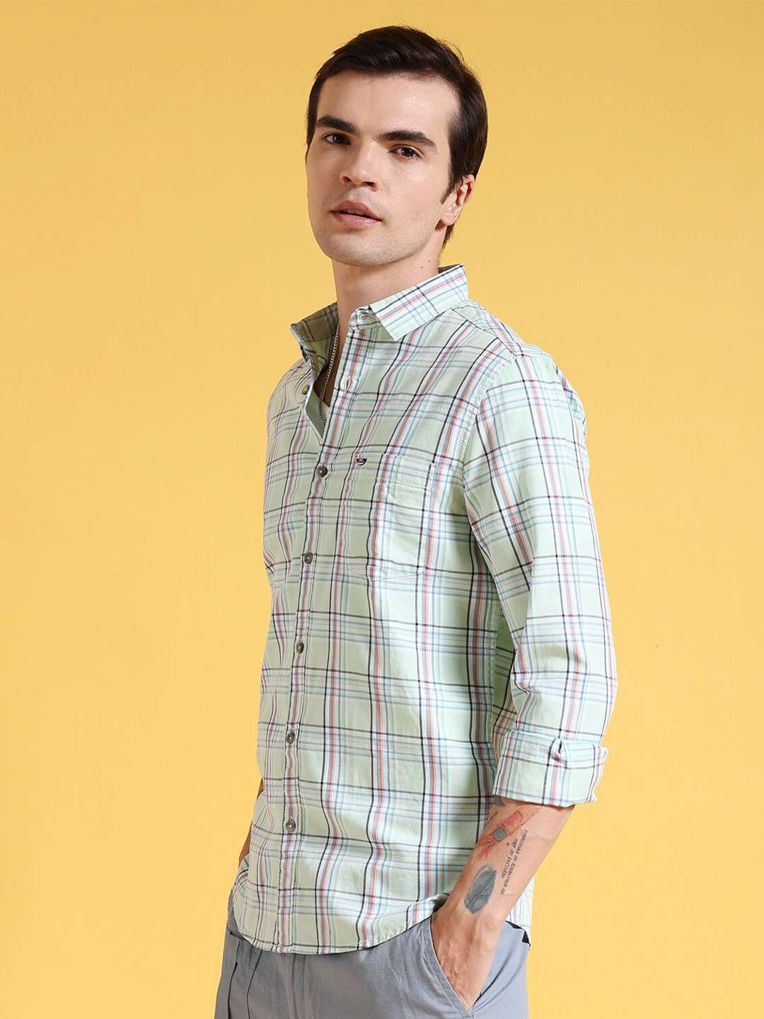 Shop Men Checked Shirt Online.