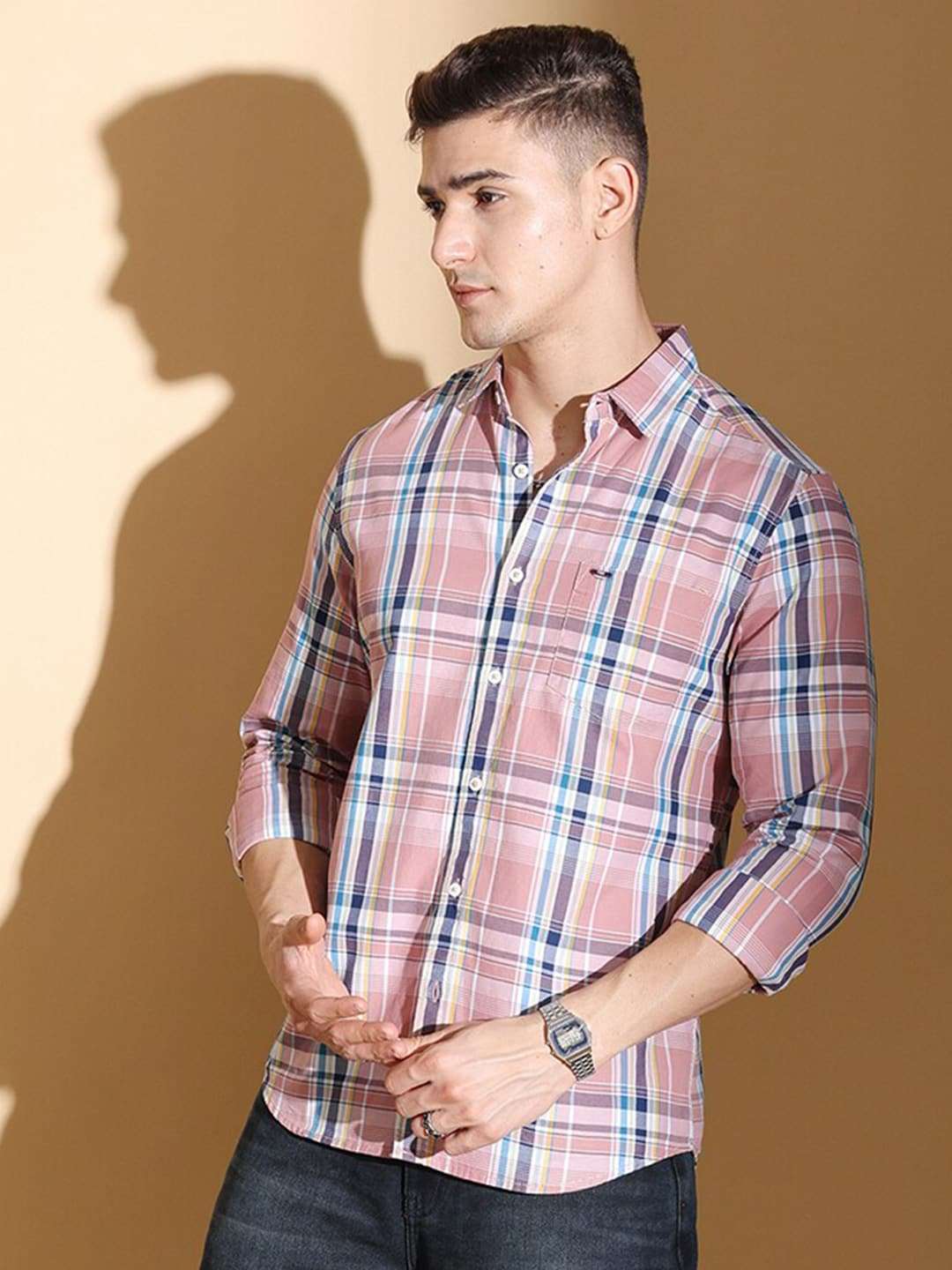 Shop Men Checked Shirt Online.