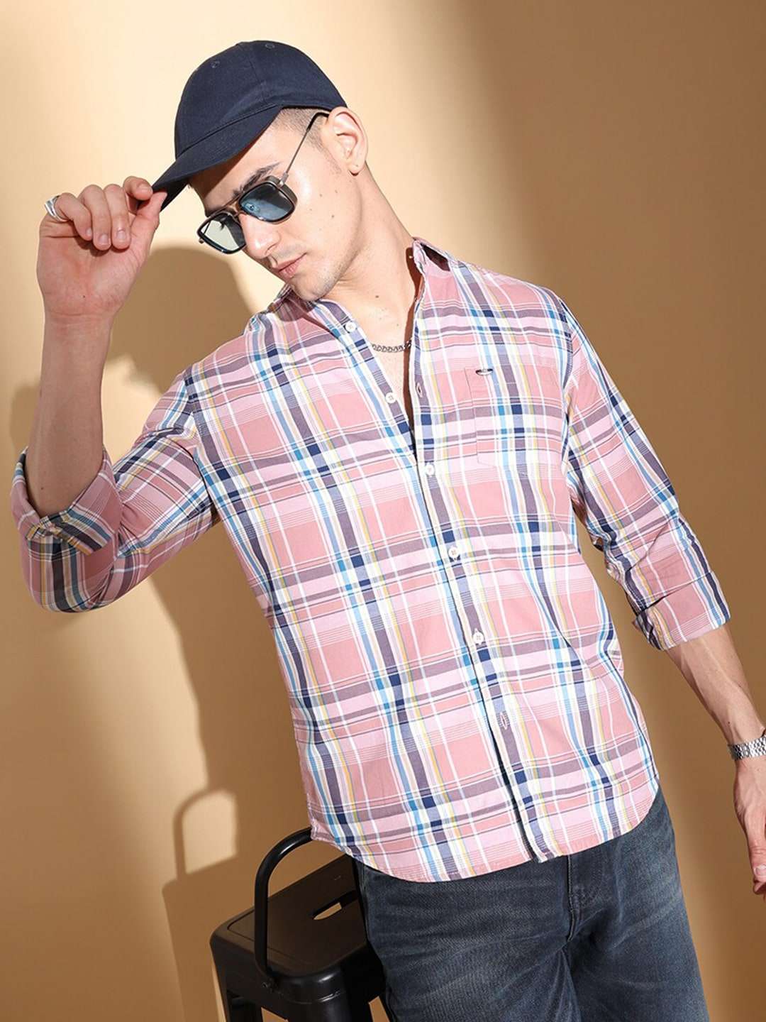 Shop Men Checked Shirt Online.