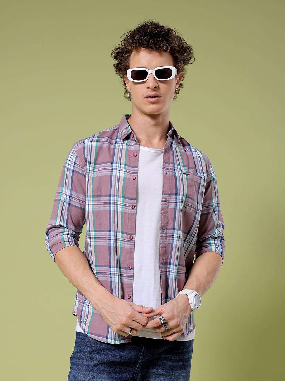 Shop Men Checked Shirt Online.