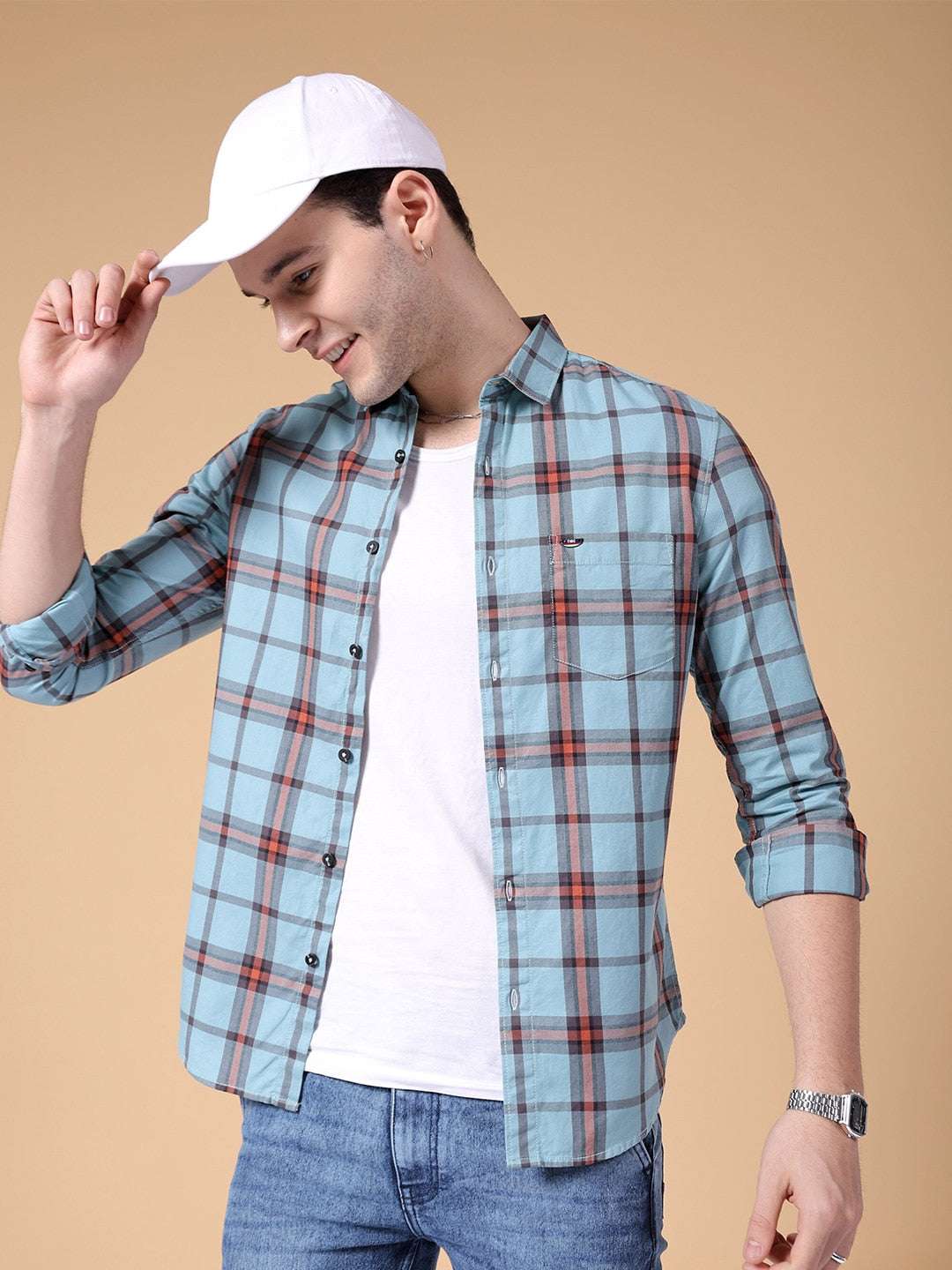 Shop Men Checked Shirt Online.