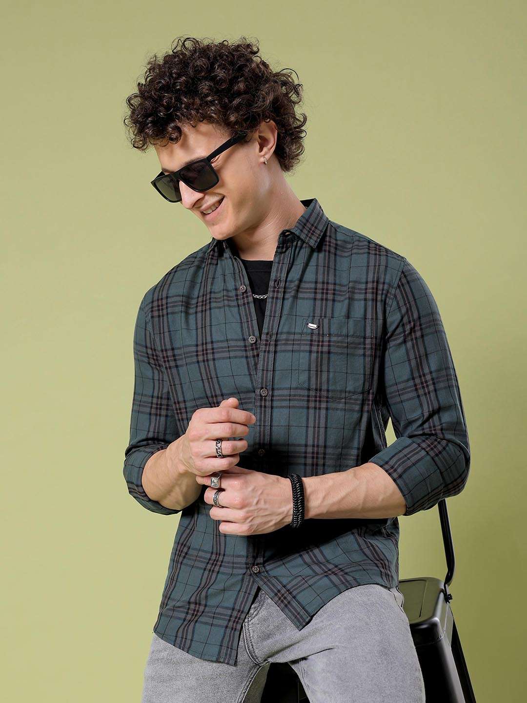 Shop Men Checked Shirt Online.