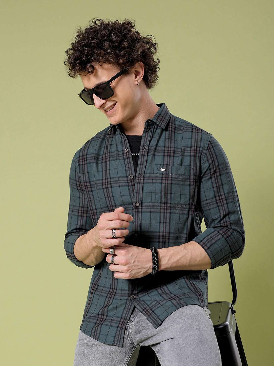 Shop Men Checked Shirt Online.