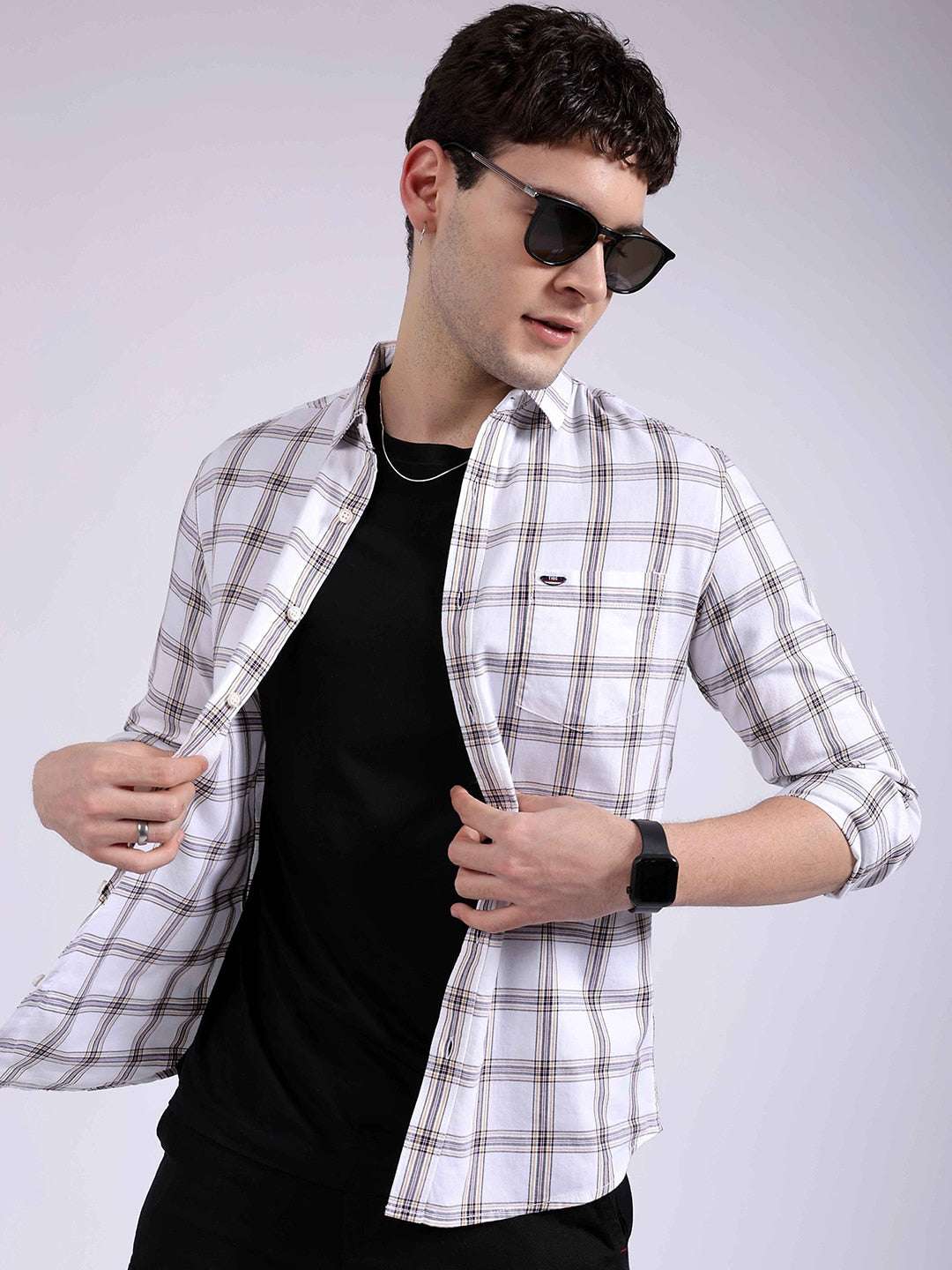 Shop Men Checked Shirt Online.