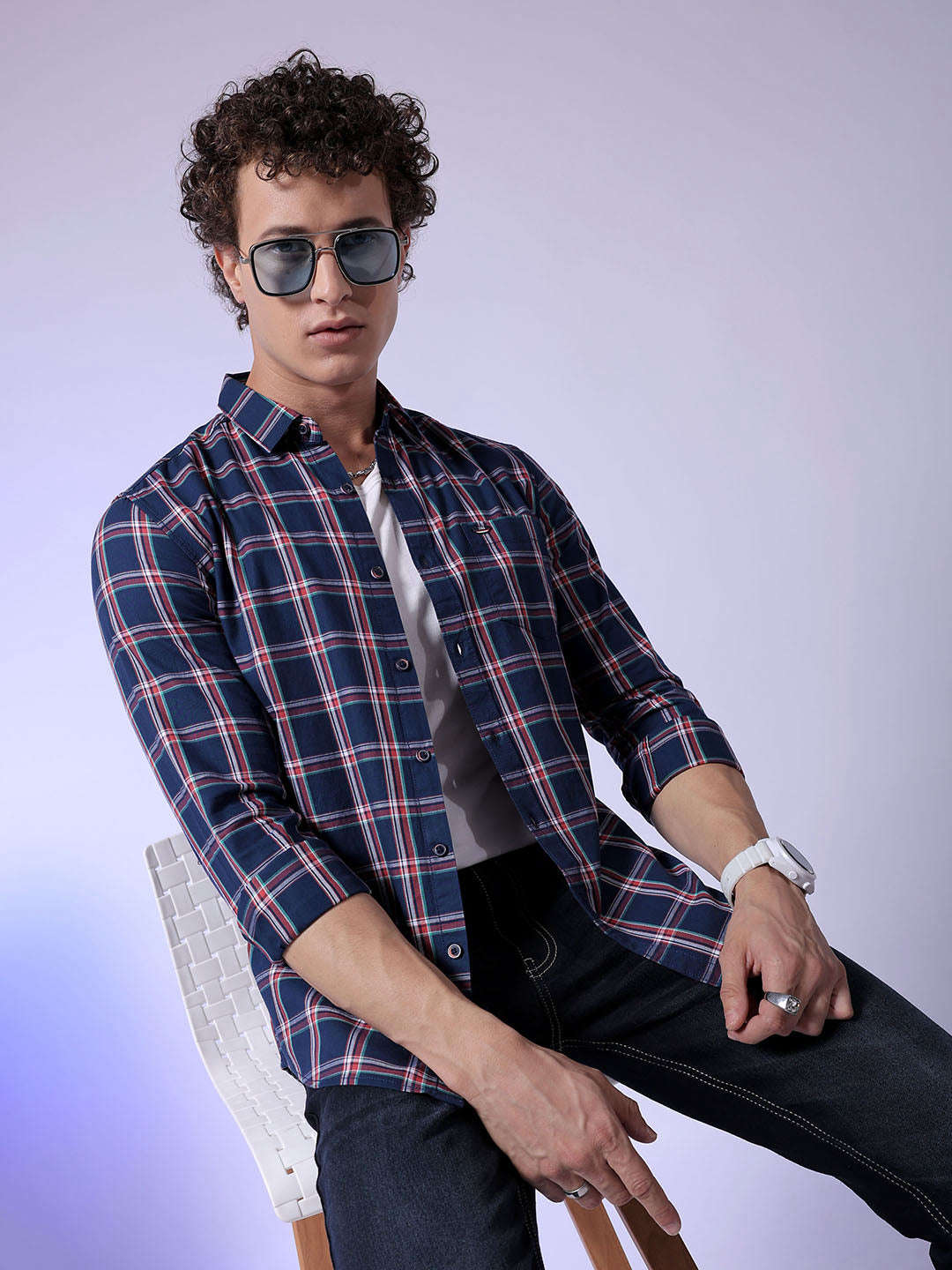 Shop Men Checked Shirt Online.