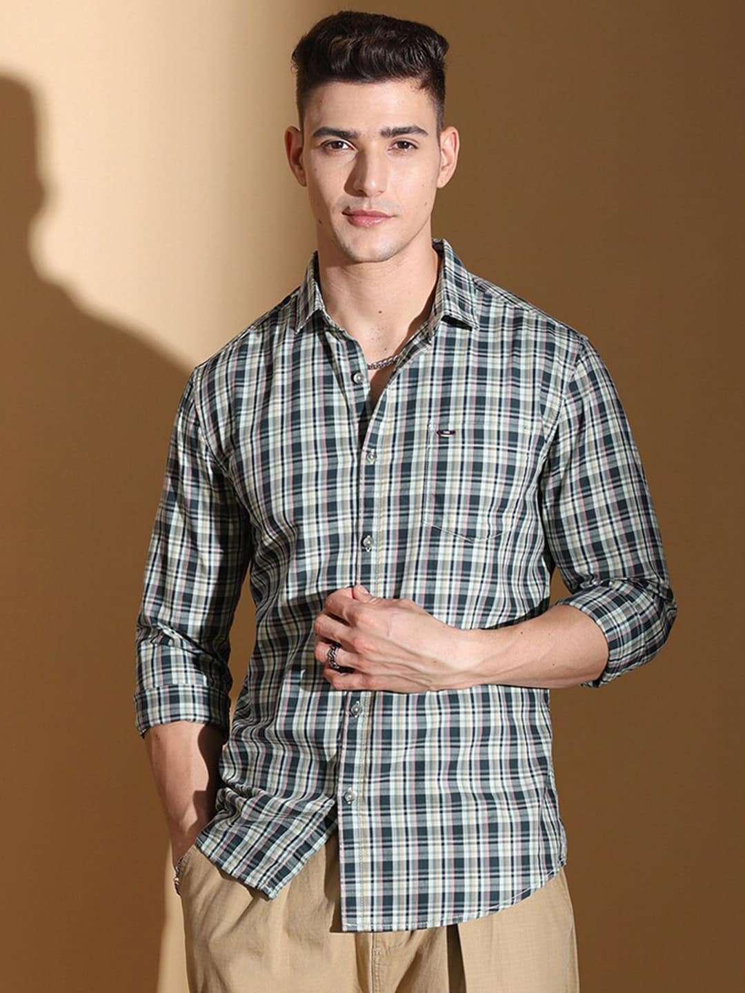 Shop Men Checked Shirt Online.