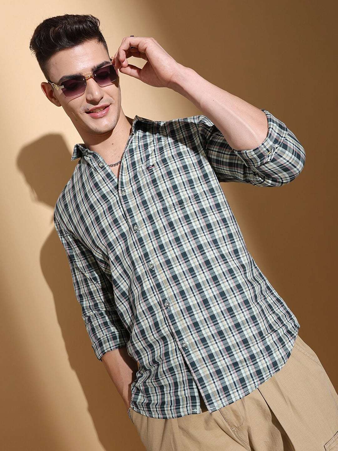 Shop Men Checked Shirt Online.